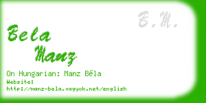 bela manz business card
